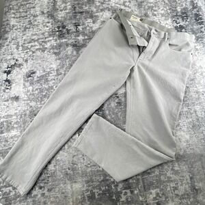 Marine Layer Mens 36x32 5 Pocket Flex Terry Pants Slim Straight Fit Light Gray